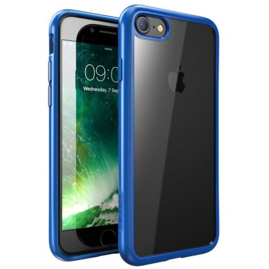 Picture of i-Blason Halo Scratch Resistant Hybrid - Back cover for cell phone - rubber - navy, clear - for Apple iPhone 7, 8