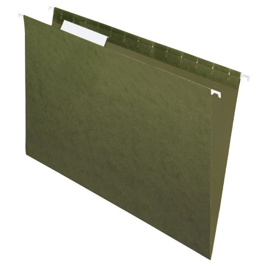 Picture of Office Depot Brand Hanging Folders, 1/3 Cut, Legal Size, 100% Recycled, Green, Pack Of 25