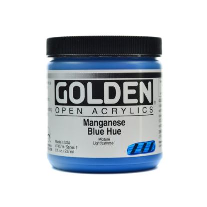 Picture of Golden OPEN Acrylic Paint, 8 Oz Jar, Manganese Blue Hue