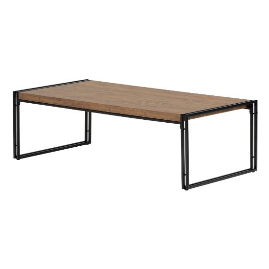 Picture of South Shore Gimetri Coffee Table, 15inH x 47-1/4inW x 23-3/4inD, Rustic Bamboo