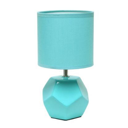 Picture of Simple Designs Round Prism Mini Table Lamp, 10-7/16inH, Blue