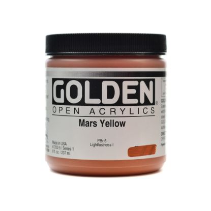 Picture of Golden OPEN Acrylic Paint, 8 Oz Jar, Mars Yellow