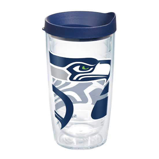 Picture of Tervis NFL Tumbler With Lid, 16 Oz, Seattle Seahawks, Clear