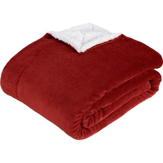 Picture of Sedona House Westinghouse Plush Sherpa Throw, 60in x 70in, Red