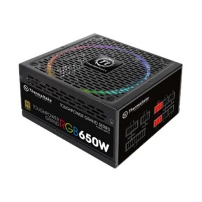 Picture of Thermaltake ToughPower Grand RGB TPG-650AH3FSG-R - Power supply (internal) - ATX12V 2.4/ EPS12V 2.92 - 80 PLUS Gold - AC 100-240 V - 650 Watt - active PFC - United States - black