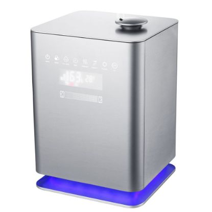 Picture of Crane Top-Fill Premium Ultrasonic Cool Mist Humidifier, 13inH x 9-1/4inW x 8inD, Metallic