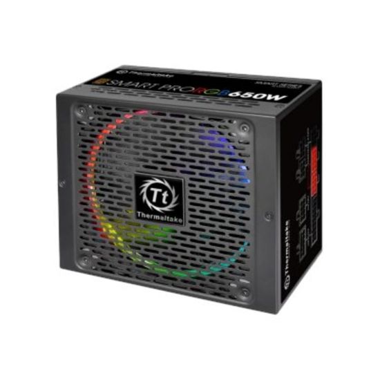 Picture of Thermaltake SMART PRO RGB PS-SPR-0750FPCBUS-R - Power supply (internal) - ATX12V 2.4/ EPS12V 2.92 - 80 PLUS Bronze - AC 100-240 V - 750 Watt - active PFC - United States - black