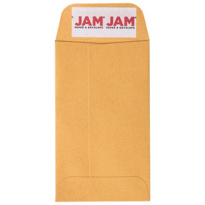 Picture of JAM Paper Coin Envelopes, #3, Peel & Seal, Brown, Pack Of 50 Envelopes