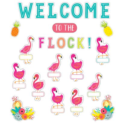 Picture of Schoolgirl Style Simply Stylish Tropical Welcome To The Flock Bulletin Board Set, Set Of 54 Pieces