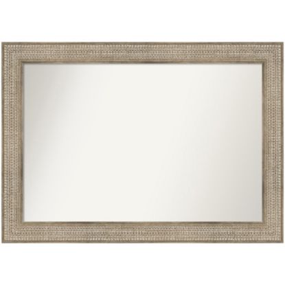 Picture of Amanti Art Non-Beveled Rectangle Wood Framed Bathroom Wall Mirror, 30in x 42in, Trellis Silver