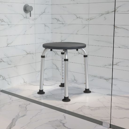 Picture of Flash Furniture HERCULES Series Adjustable Shower Stool, Gray