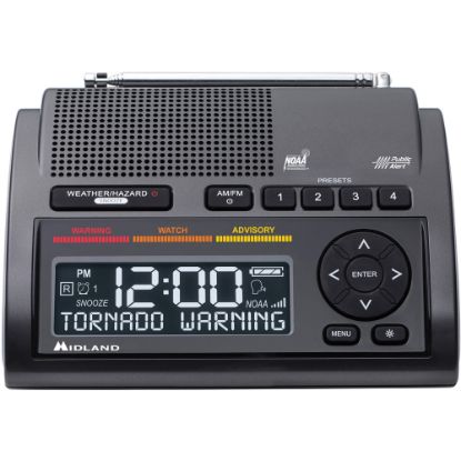 Picture of Midland WR400 Emergency Alert Weather Radio - with NOAA All Hazard, Weather Disaster - AM/FM - Specific Area Message Encoding (SAME)7 Weather - Portable