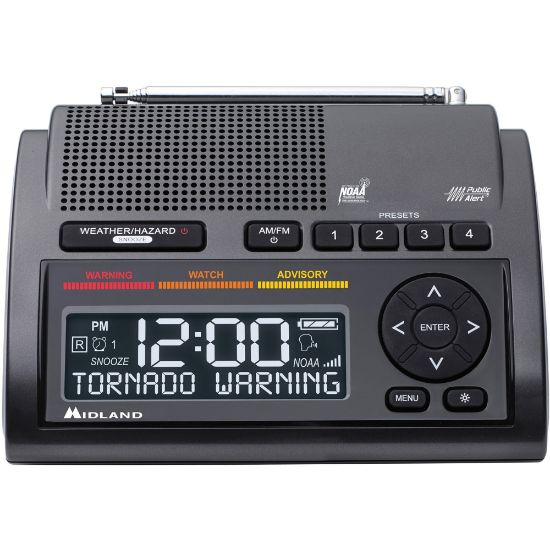 Picture of Midland WR400 Emergency Alert Weather Radio - with NOAA All Hazard, Weather Disaster - AM/FM - Specific Area Message Encoding (SAME)7 Weather - Portable