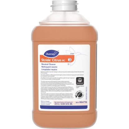 Picture of Diversey Stride Citrus HC Neutral Cleaner, Citrus Scent, 2.5L, J-fill, 2/CT