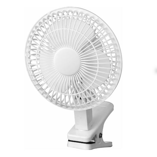 Picture of Optimus Convertible Personal Clip-On/Table Fan, 8in x 6in, White