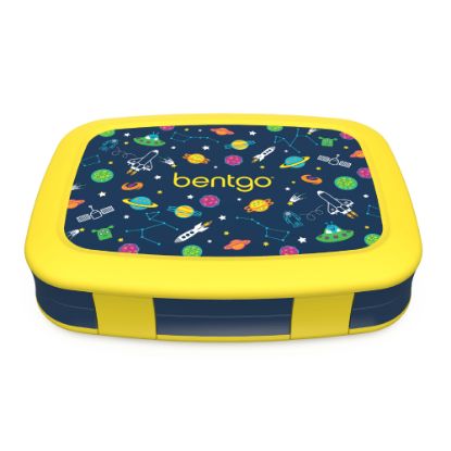 Picture of Bentgo Kids Lunch Box, 2inH x 6-1/2inW x 8-1/2inD, Space