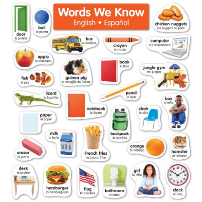 Picture of Scholastic English-Spanish Photo Word Wall Bulletin Board Set, 1st Grade To 6th Grade