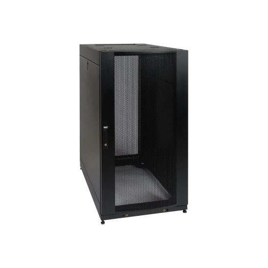 Picture of Tripp Lite 25U Rack Enclosure Server Cabinet Shock Pallet w/ Doors & Sides - Rack cabinet - black - 25U - 19in - with 1,250 lb. capacity shock pallet