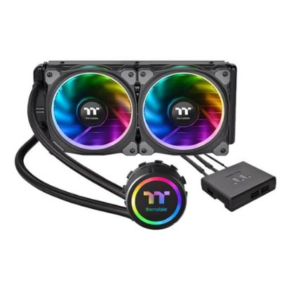 Picture of Thermaltake Floe Riing RGB 240 TT Premium Edition - Liquid cooling system CPU water block - (for: LGA1156, AM2, AM2+, LGA1366, AM3, LGA1155, AM3+, LGA2011, FM1, FM2, LGA1150, LGA2011-3, LGA1151, AM4, LGA2066) - copper - 120 mm