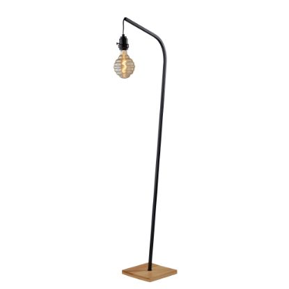 Picture of Adesso Wren Exposed Bulb Floor Lamp, 60-3/4inH, Black/Natural