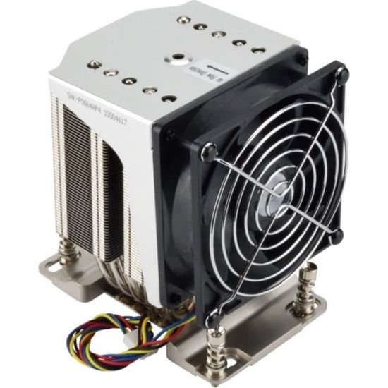 Picture of Supermicro 4U Active CPU Heat Sink Socket OLGA4094 - 478 gal/min Maximum Airflow - 3800 rpm - Ball Bearing - 4-pin PWM - Compatible AMD Socket: SP3 - Aluminum - Server, Processor, Workstation