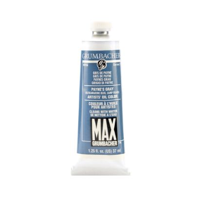 Picture of Grumbacher Max Water Miscible Oil Colors, 1.25 Oz, Paynes Gray, Pack Of 2