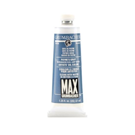 Picture of Grumbacher Max Water Miscible Oil Colors, 1.25 Oz, Paynes Gray, Pack Of 2