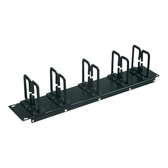 Picture of Tripp Lite Rack Enclosure Cabinet Horizontal Cable Ring Flexible 2URM - Rack cable management kit - black - 2U - 19in