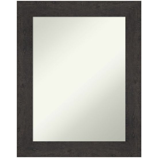 Picture of Amanti Art Non-Beveled Rectangle Framed Bathroom Wall Mirror, 29-1/2in x 23-1/2in, Rustic Plank Espresso