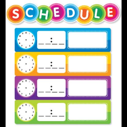 Picture of Color Your Classroom Schedule Mini Bulletin Board Set, Assorted Colors