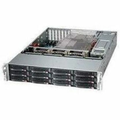 Picture of Supermicro SC826 BE1C4-R1K23LPB - Rack-mountable - 2U - enhanced extended ATX - SATA/SAS - hot-swap 1200 Watt - black