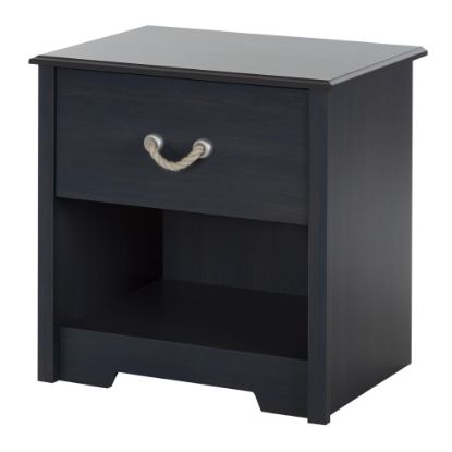 Picture of South Shore Aviron 1-Drawer Nightstand, 22-1/2inH x 21-3/4inW x 17-1/2inD, Blueberry