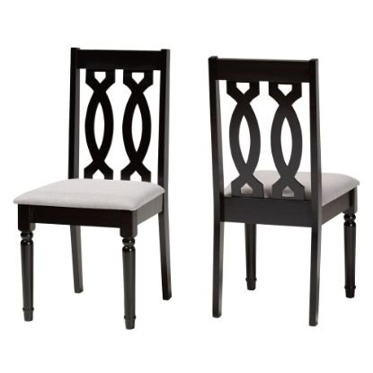 Picture of Baxton Studio Cherese Dining Chairs, Gray/Dark Brown, Set Of 2 Chairs