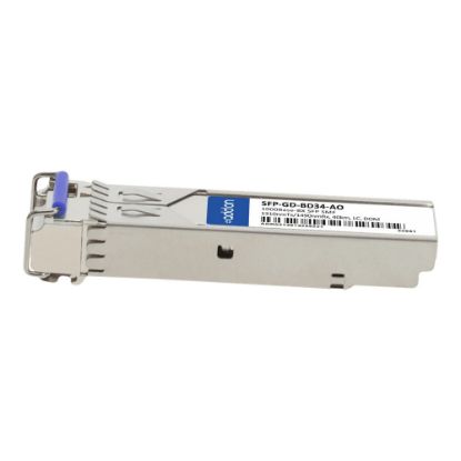 Picture of AddOn MRV SFP-GD-BD34 Compatible SFP Transceiver - SFP (mini-GBIC) transceiver module (equivalent to: MRV SFP-GD-BD34) - GigE - 1000Base-BX - LC single-mode - up to 24.9 miles - 1310 (TX) / 1490 (RX) nm