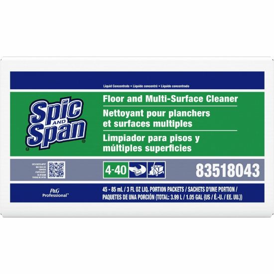 Picture of Spic and Span Floor Cleaner - Concentrate - 3 fl oz (0.1 quart) - 45 / Carton - Green, Translucent