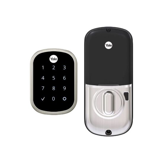 Picture of Yale Assure YRD256-NR-619 - Door lock - combination - touch keypad - satin nickel