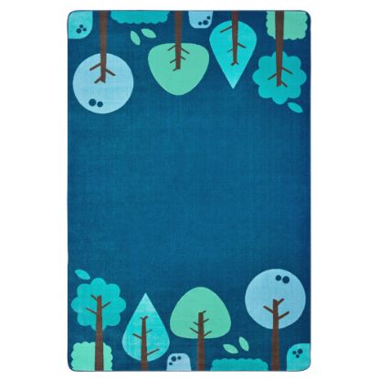 Picture of Carpets for Kids KIDSoft Tranquil Trees Decorative Rug, 6ft x 9ft, Blue