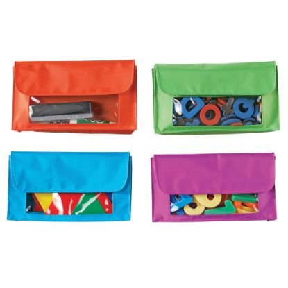 Picture of Learning Resources Magnetic Storage Pockets, 9 1/2in x 5 1/2in, Assorted Colors, Pack Of 4