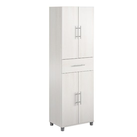 Picture of Ameriwood Home Camberly 4-Door/1-Drawer 24inW Storage Cabinet, Ivory