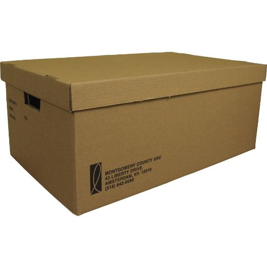 Picture of SKILCRAFT File Storage Box - Media Size Supported: Letter 8.50in x 11in , Legal 8.50in x 14in - Lift-off Closure - Double Wall - 32 ECT - Corrugated Board, Cardboard - Brown - For Storage, Paper - Recycled - 25 / Bundle