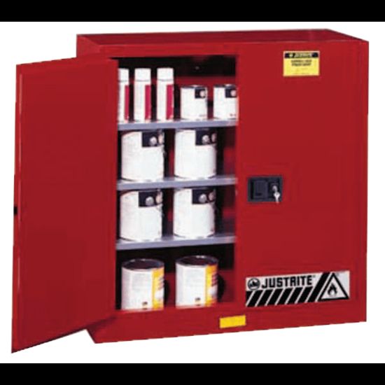 Picture of Safety Cabinets for Combustibles, Manual-Closing Cabinet, 40 Gallon, Red