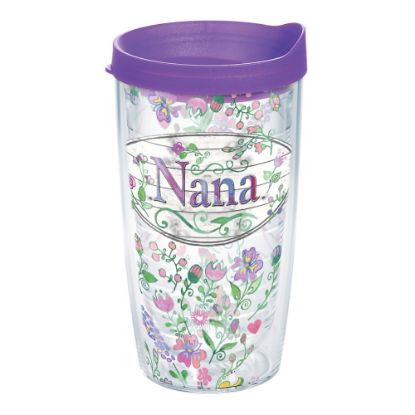 Picture of Tervis Hallmark Nana Floral Tumbler With Lid, 16 Oz, Clear