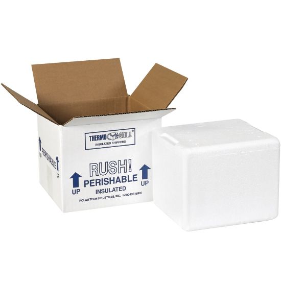 Picture of Partners Brand Brand Insulated Shipping Kits, 4 1/2inH x 5inW x 6inD, White, Pack of 8