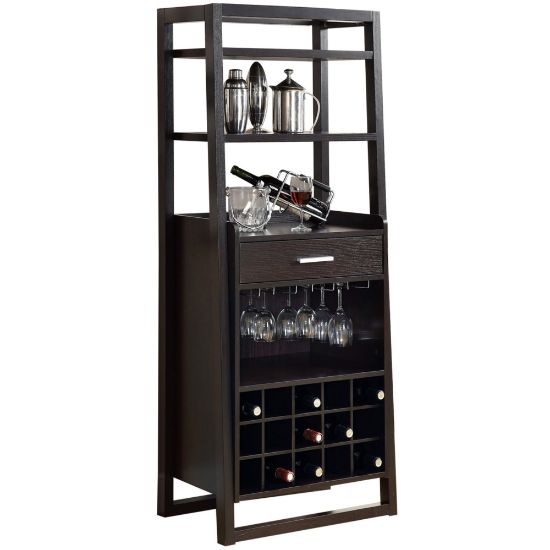 Picture of Monarch Specialties Christopher Home Bar, 60inH x 24inW x 15-3/4inD, Espresso