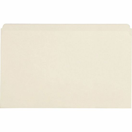 Picture of Business Source Straight Tab Cut Legal Top Tab File Folders - 8 1/2in x 14in - Manila -100 / Box