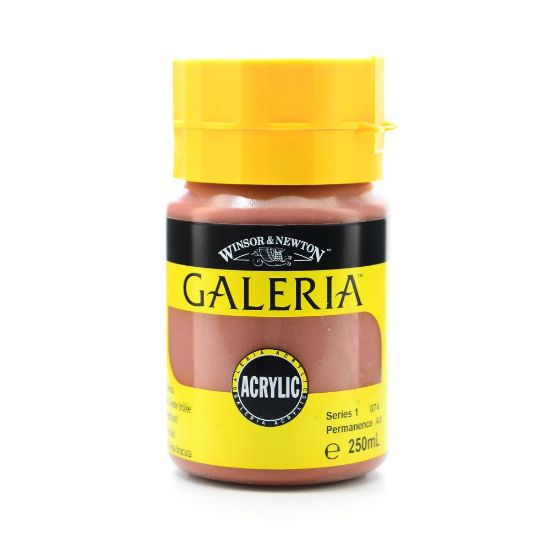 Picture of Winsor & Newton Galeria Flow Formula Acrylic Colors, 250 mL, Burnt Sienna, 74, Pack Of 2