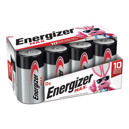 Picture of Energizer Max D Alkaline Batteries, Pack Of 8