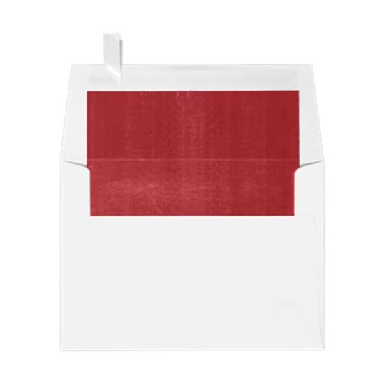 Picture of LUX Invitation Envelopes, A6, Peel & Press Closure, Red/White, Pack Of 500