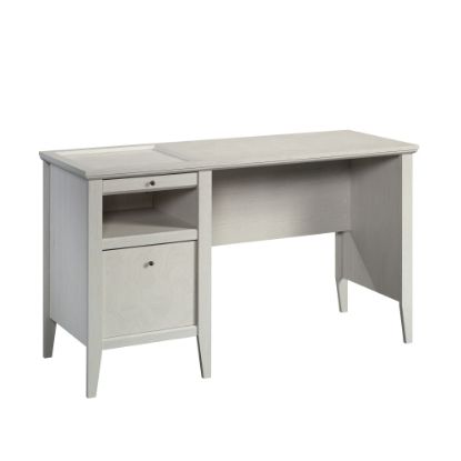 Picture of Sauder Larkin Ledge 54inW Single-Pedestal Computer Desk With File Drawer, Glacier Oak