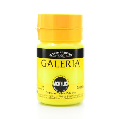 Picture of Winsor & Newton Galeria Flow Formula Acrylic Colors, 250 mL, Cadmium Yellow Pale Hue, 114, Pack Of 2